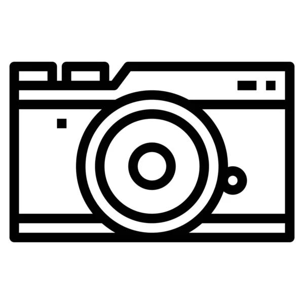 Цифрова Бездзеркальна Іконка Фотоапарата Категорії Електронні Пристрої — стоковий вектор