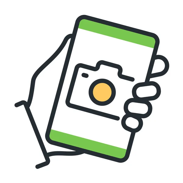 Kamera Mobile App Foto Symbol — Stockvektor