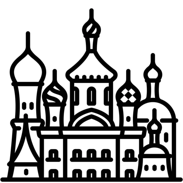 Petersburg Kerk Bezienswaardigheid Icoon — Stockvector