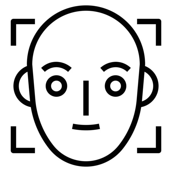 Face Image Icon — Stock Vector