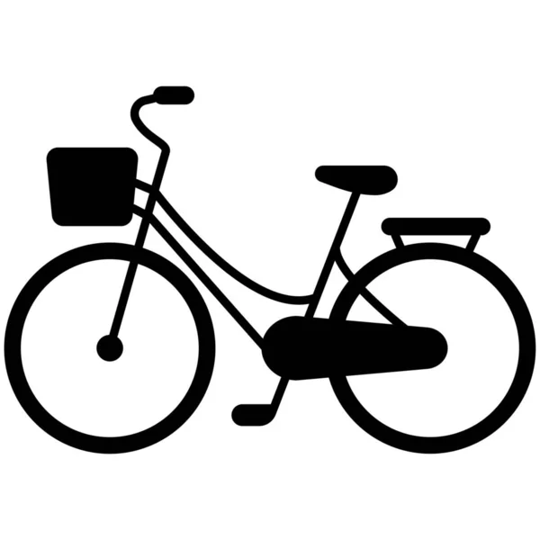 Bicicleta Bicicleta Icono Bicicleta Estilo Sólido — Archivo Imágenes Vectoriales