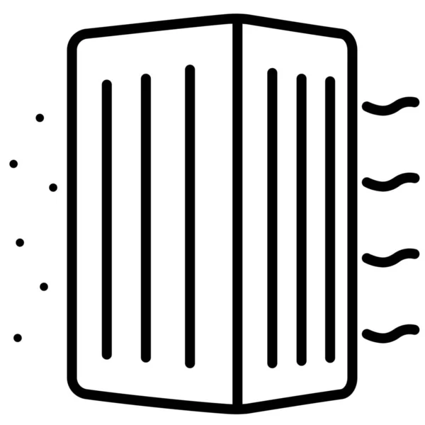 Levegő Elektromos Friss Ikon Körvonalazott Stílusban — Stock Vector