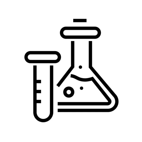 Kolby Badań Analitycznych Ikona Stylu Zarysu — Wektor stockowy
