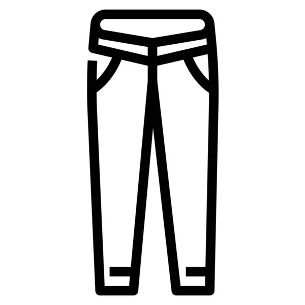 Cloth Pants Trouser Icon Clothes Accessories Category — 图库矢量图片