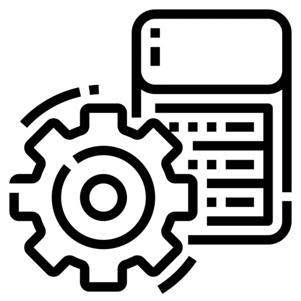 Configuración Base Datos Servidor Icono — Archivo Imágenes Vectoriales