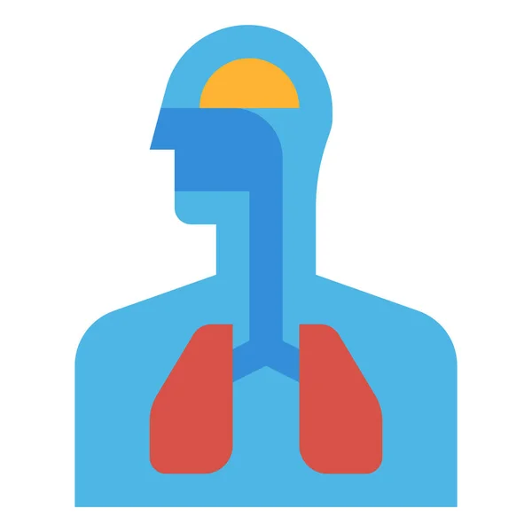 肺のアイコンを呼吸する — ストックベクタ