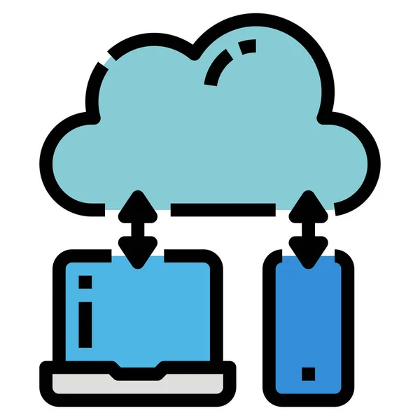 Cloud Computer Computing Icon — Archivo Imágenes Vectoriales