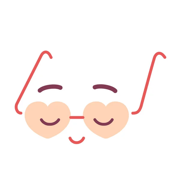 Emoji Ícone Óculos Empatia Estilo Plano —  Vetores de Stock