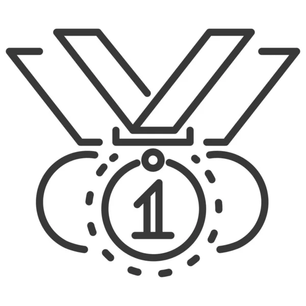 Icono Las Mejores Medallas Competición Estilo Outline — Archivo Imágenes Vectoriales