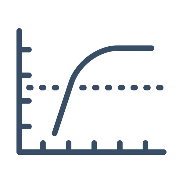 Analisi Grafico Diminuendo Restituisce Icona Stile Outline — Vettoriale Stock