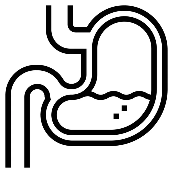 Digestión Gastroenterología Digestiva Icono Estilo Esquema — Archivo Imágenes Vectoriales