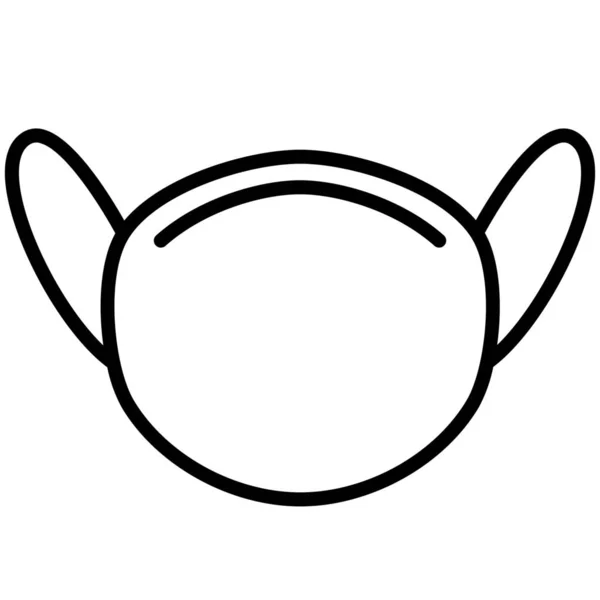 Luftmaskensymbol Outline Stil — Stockvektor