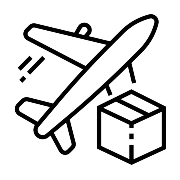 航空货机外形图标 — 图库矢量图片