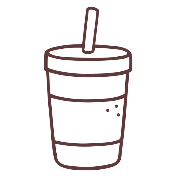 Cafeína Icono Bebida Café Estilo Esquema — Vector de stock