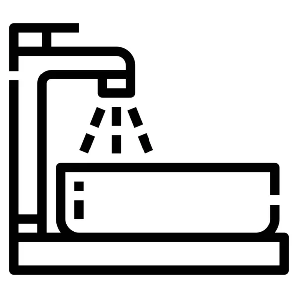 Bacia Ícone Higiene Banheiro — Vetor de Stock