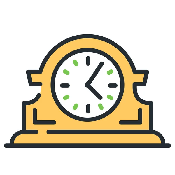 Clock Retro Time Icon — Stock Vector