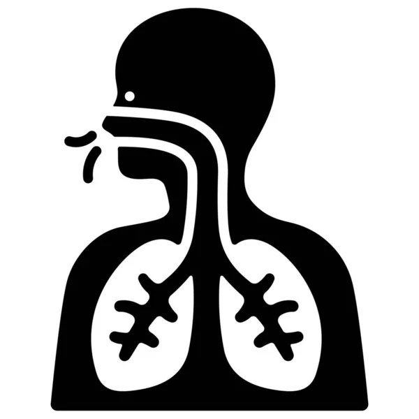 Cuerpo Aire Respirar Icono — Archivo Imágenes Vectoriales