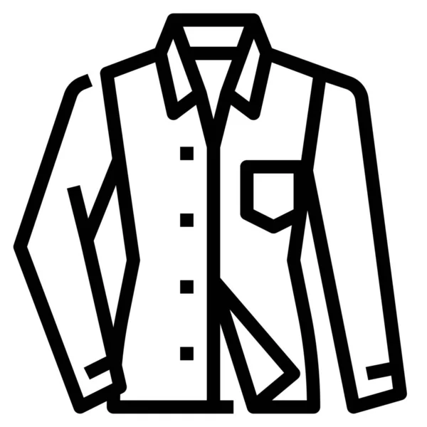 Tela Tela Camisas Icono Categoría Ropa Accesorios — Vector de stock