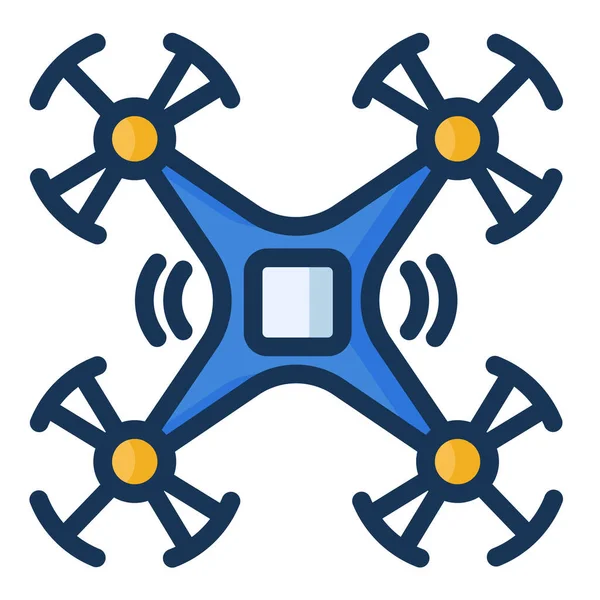 Gerätedrohne Quadrocopter Symbol Der Kategorie Elektronische Geräte Geräte — Stockvektor
