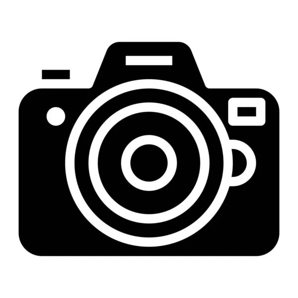 Иконка Изображения Камеры Твердом Стиле — стоковый вектор