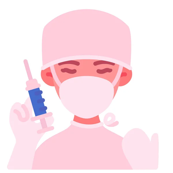 Anestesiólogo Avatar Médico Icono — Vector de stock