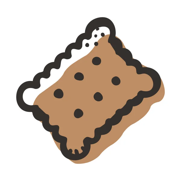 Galletas Caramelo Icono Galletas Estilo Contorno Lleno — Vector de stock