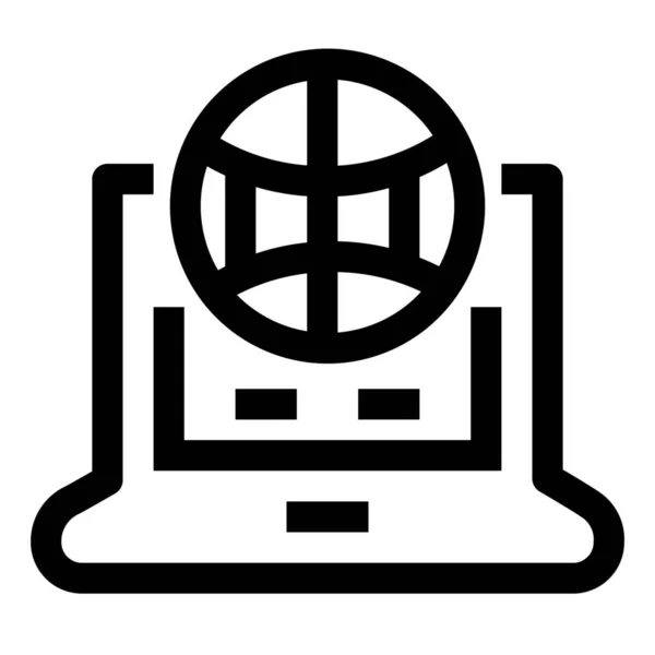 Internet Connection Laptop Icon Computer Hardware Category — стоковый вектор