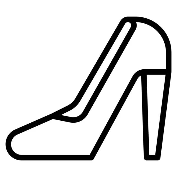 Fashions Heel High Icon Outline Style — Stock Vector