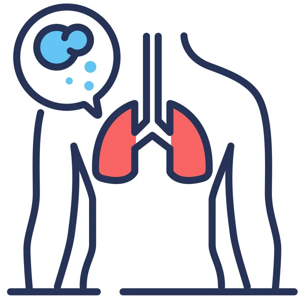 Gefährdungseffekt Lungenschäden — Stockvektor