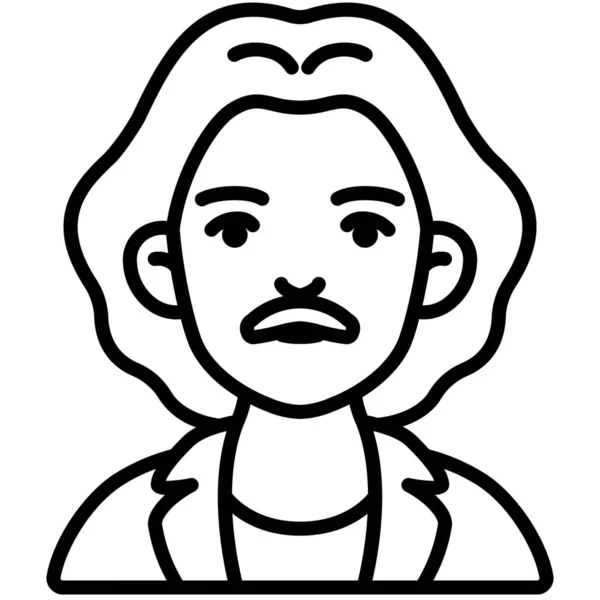 Avatar Educación Einstein Icono — Vector de stock