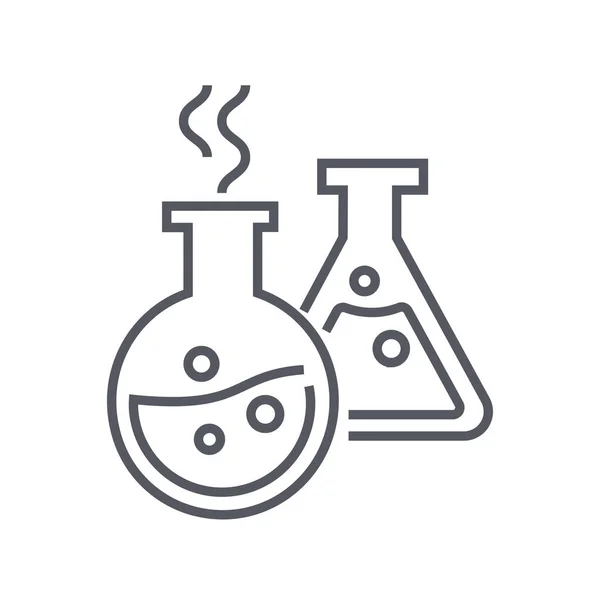 Chemistry Flask Laboratory Icon Outline Style — Stock Vector