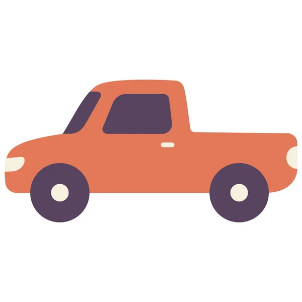 Coche Recoger Icono Transporte Estilo Plano — Vector de stock