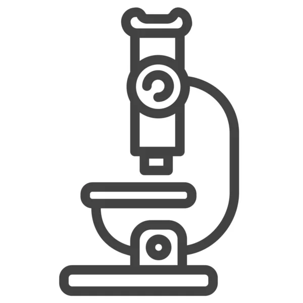 Icono Investigación Microscopio Mercado Estilo Esquema — Vector de stock