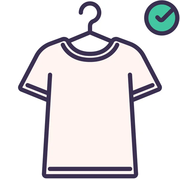 Clothes Fitting Outfit Icon Clothes Accessories Category — Stock Vector