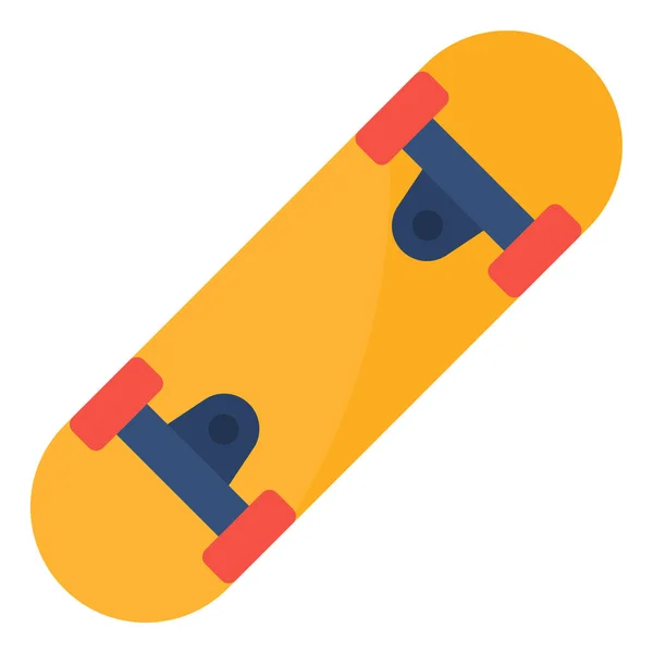 Equipment Extreme Skateboard Icon Flat Style — Stock Vector