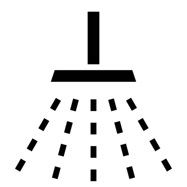 Koupelna Čistá Sprcha Ikona Pevném Stylu — Stockový vektor