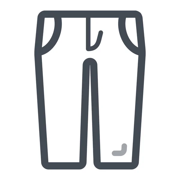 Bekleidung Schneiderhosen Ikone Outline Stil — Stockvektor