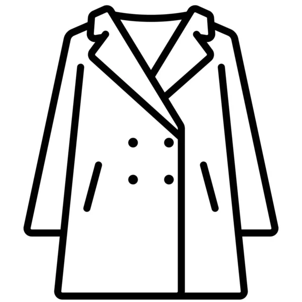 Значок Моди Одягу Пальто Категорії Одяг Аксесуари — стоковий вектор