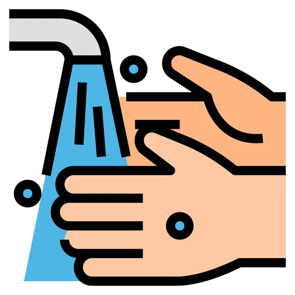 Cleaning Covid Hands Icon Hospitals Healthcare Category — Stock Vector