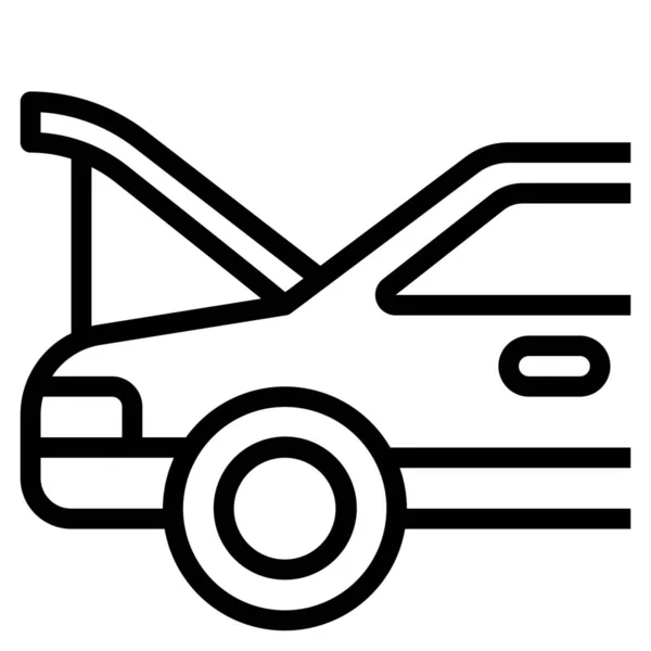 Auto Car Machine Icon Outline Style — Stock Vector