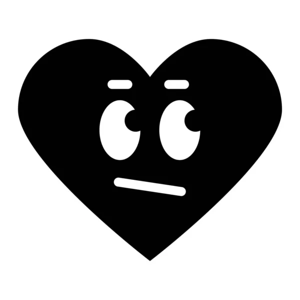 Gemiddelde Emoji Expressie Icoon Solid Stijl — Stockvector