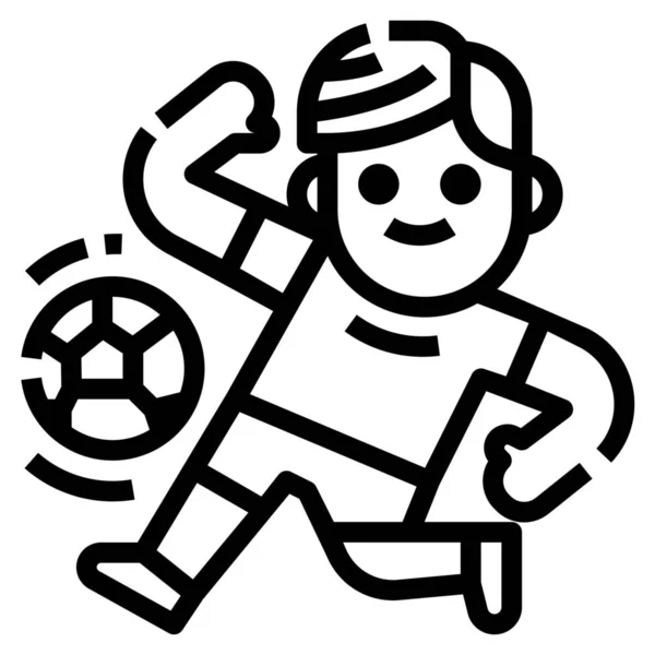 Bola Ejercicio Deporte Icono — Vector de stock