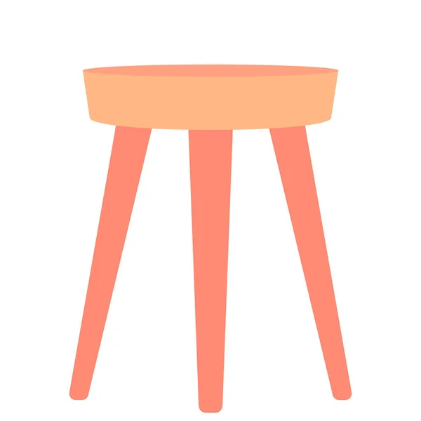 Icône Meubles Décoration Chaise Dans Style Plat — Image vectorielle