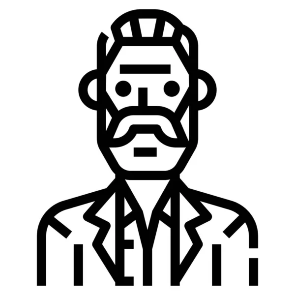 Avatar Jefe Hombre Icono Categoría Avatares — Archivo Imágenes Vectoriales