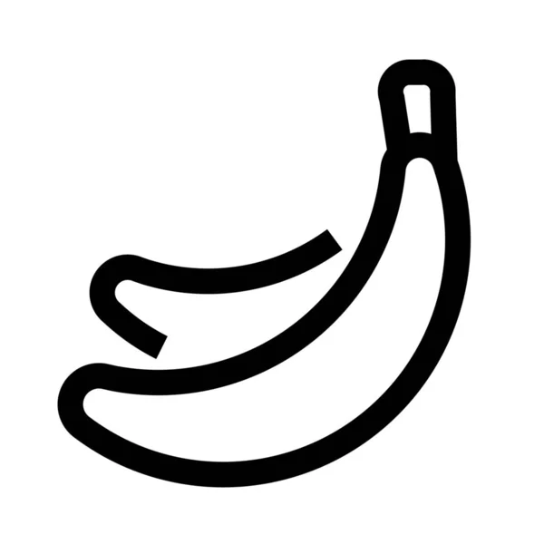 Banán Friss Gyümölcs Ikon — Stock Vector