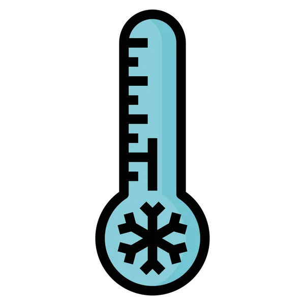 Значок Температуры Цельсия Стиле Заполненного Контура — стоковый вектор