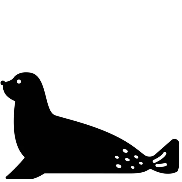 Ikona Zimnego Stworzenia Zwierząt Kategorii Zwierzęta — Wektor stockowy