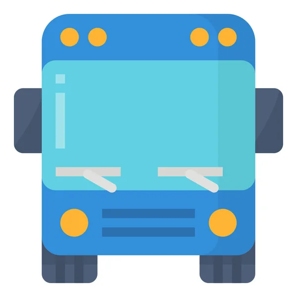 Airport Bus Shuttle Icon Flat Style — Stock Vector