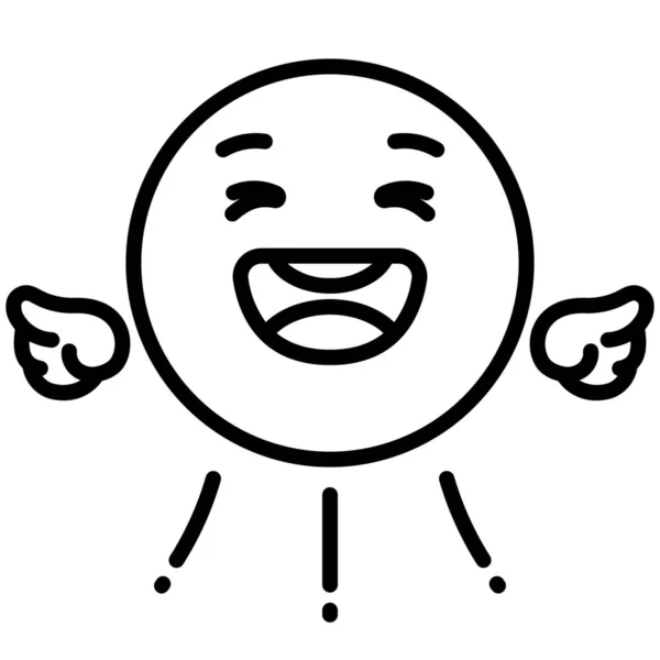 Emoji Emotion Radostná Ikona — Stockový vektor