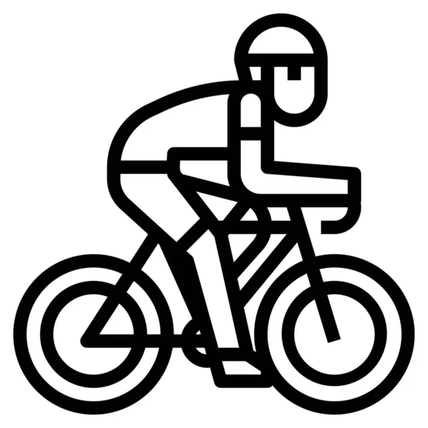 Bicicleta Ciclismo Exercício Ícone Natureza Livre Categoria Aventura — Vetor de Stock